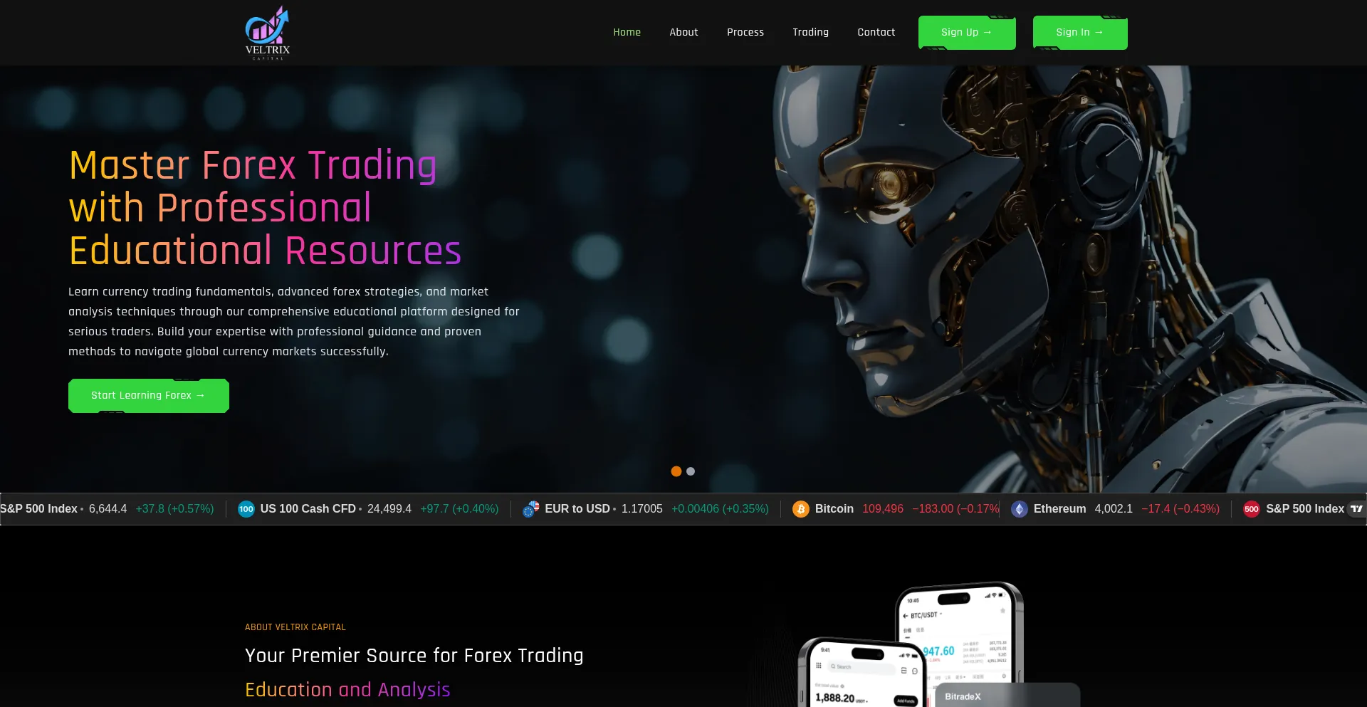 Veltrixcapital.ai Screenshot