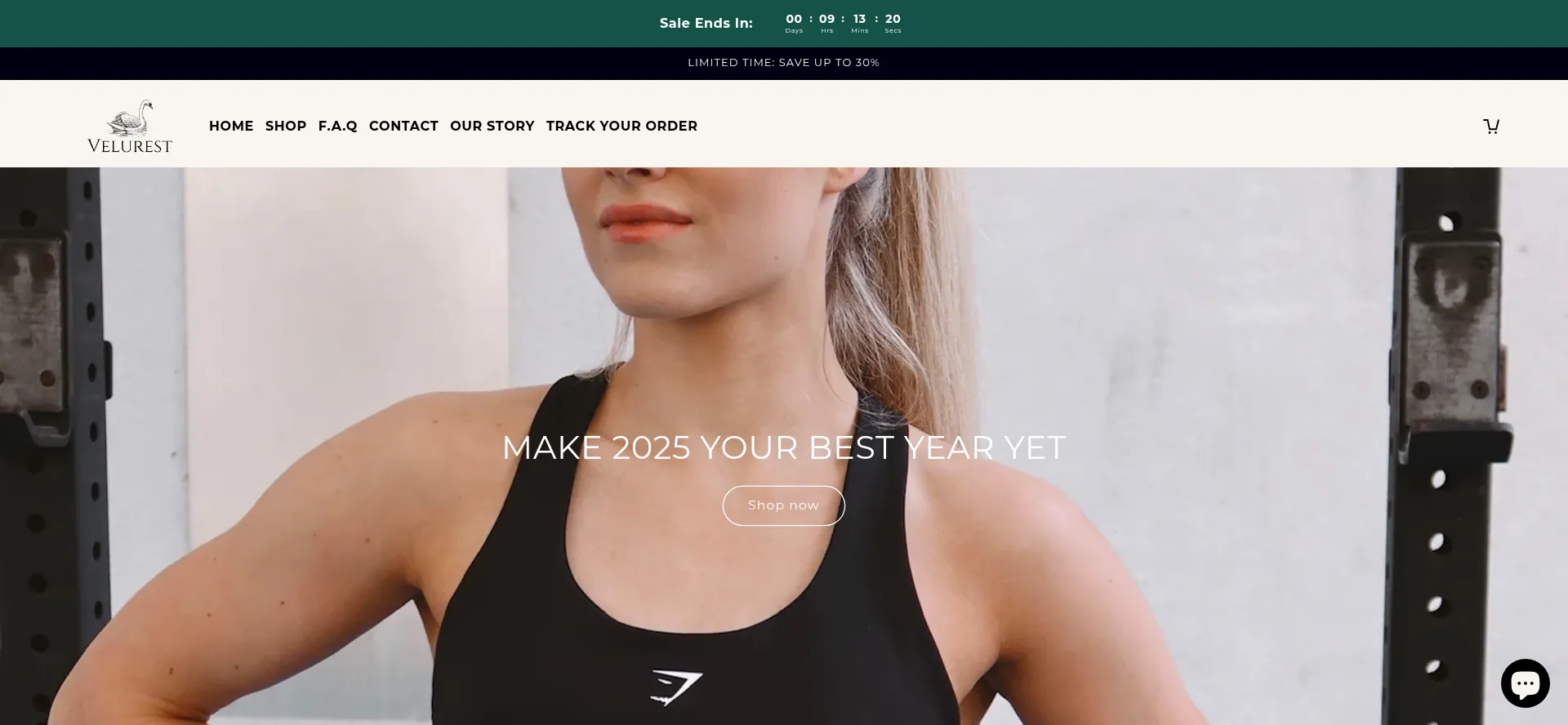 Website screenshot of Velurest.com