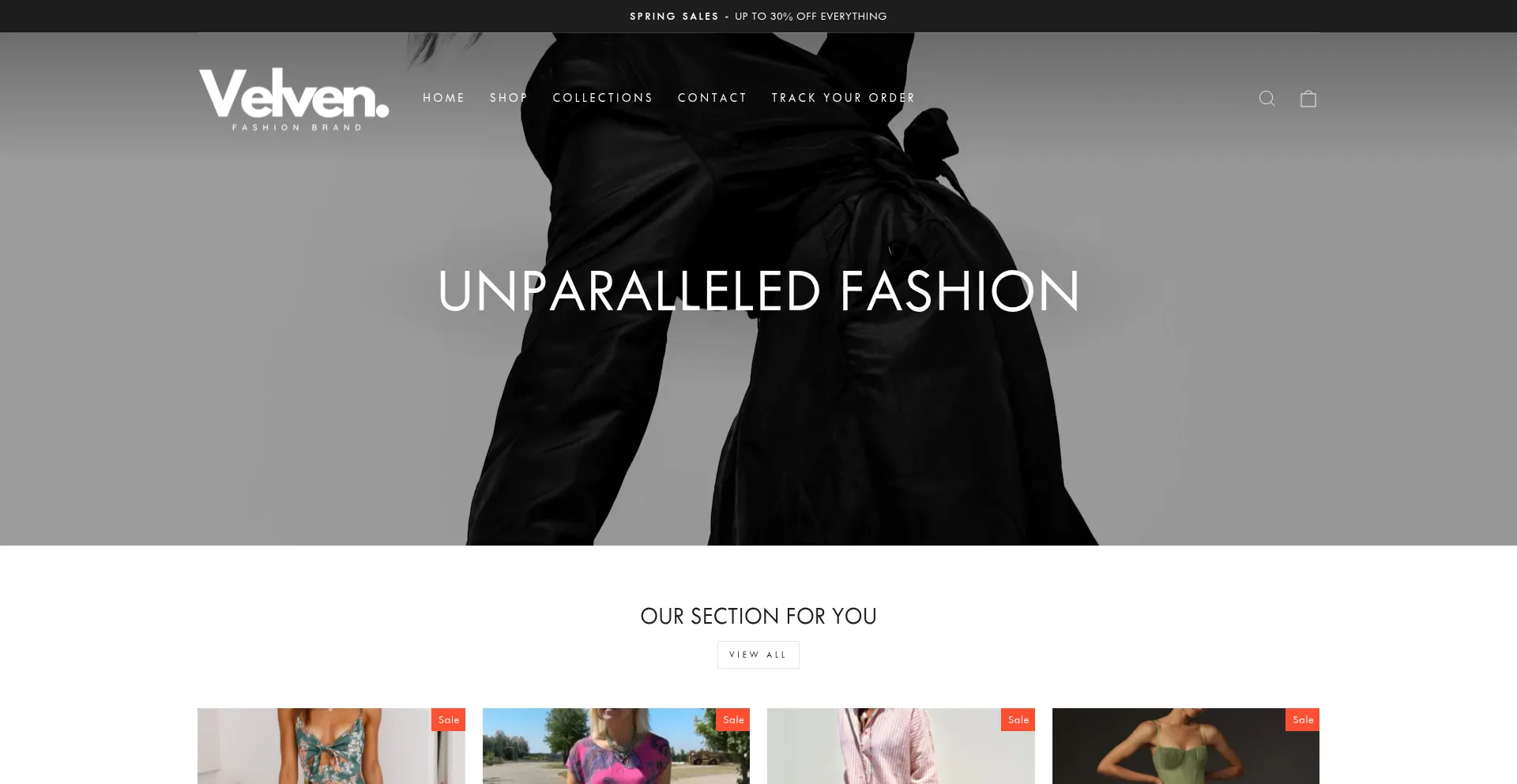 Website screenshot of Velvenbrand.com