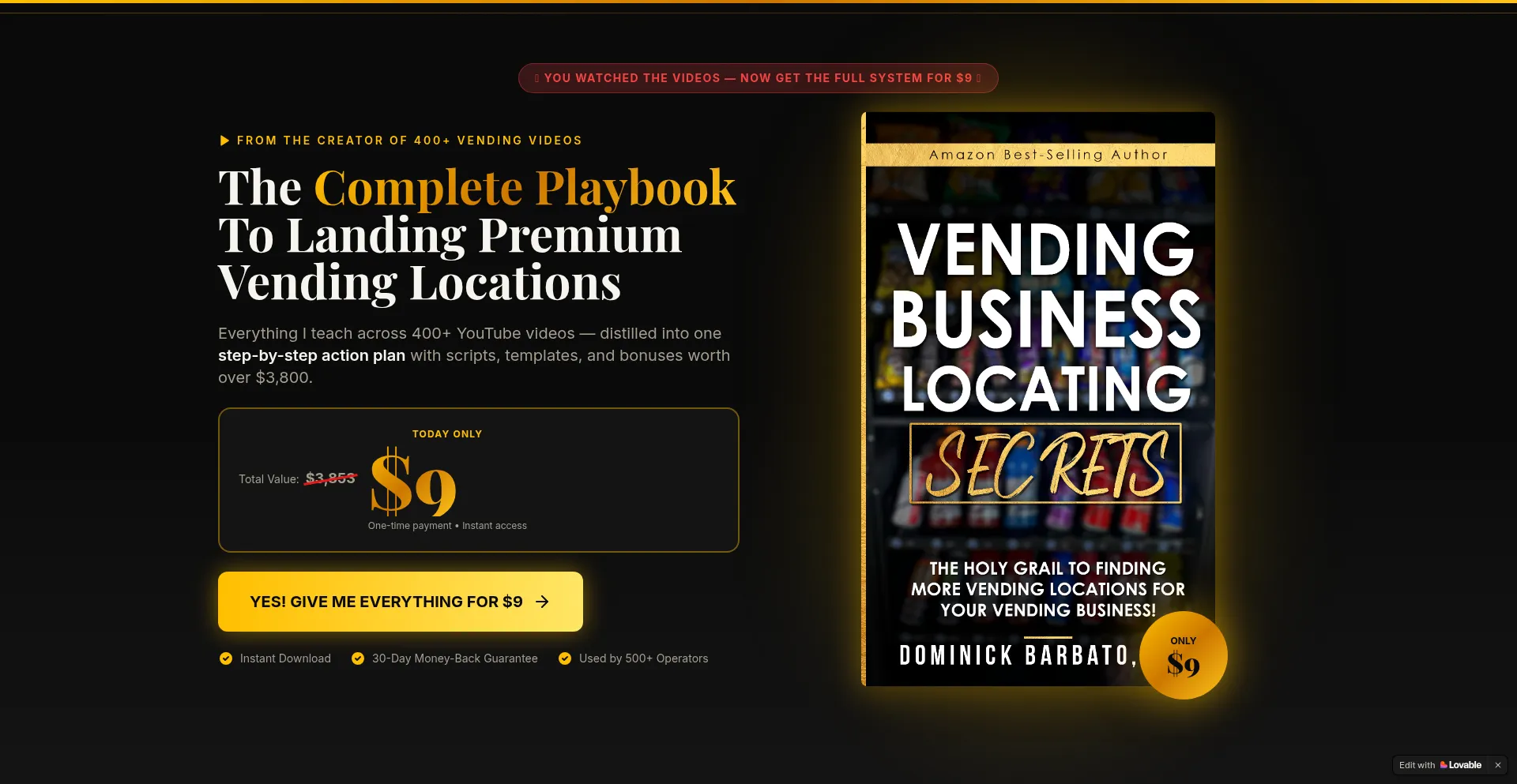 Vendingbusinesslocatingsecrets.com