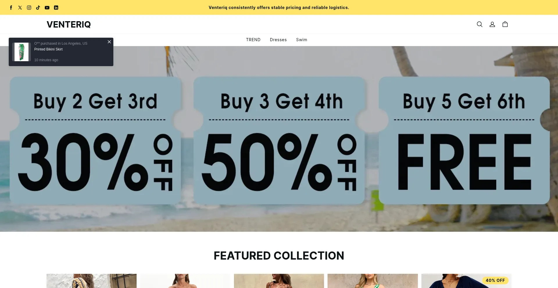 Website screenshot of Venteriq.com