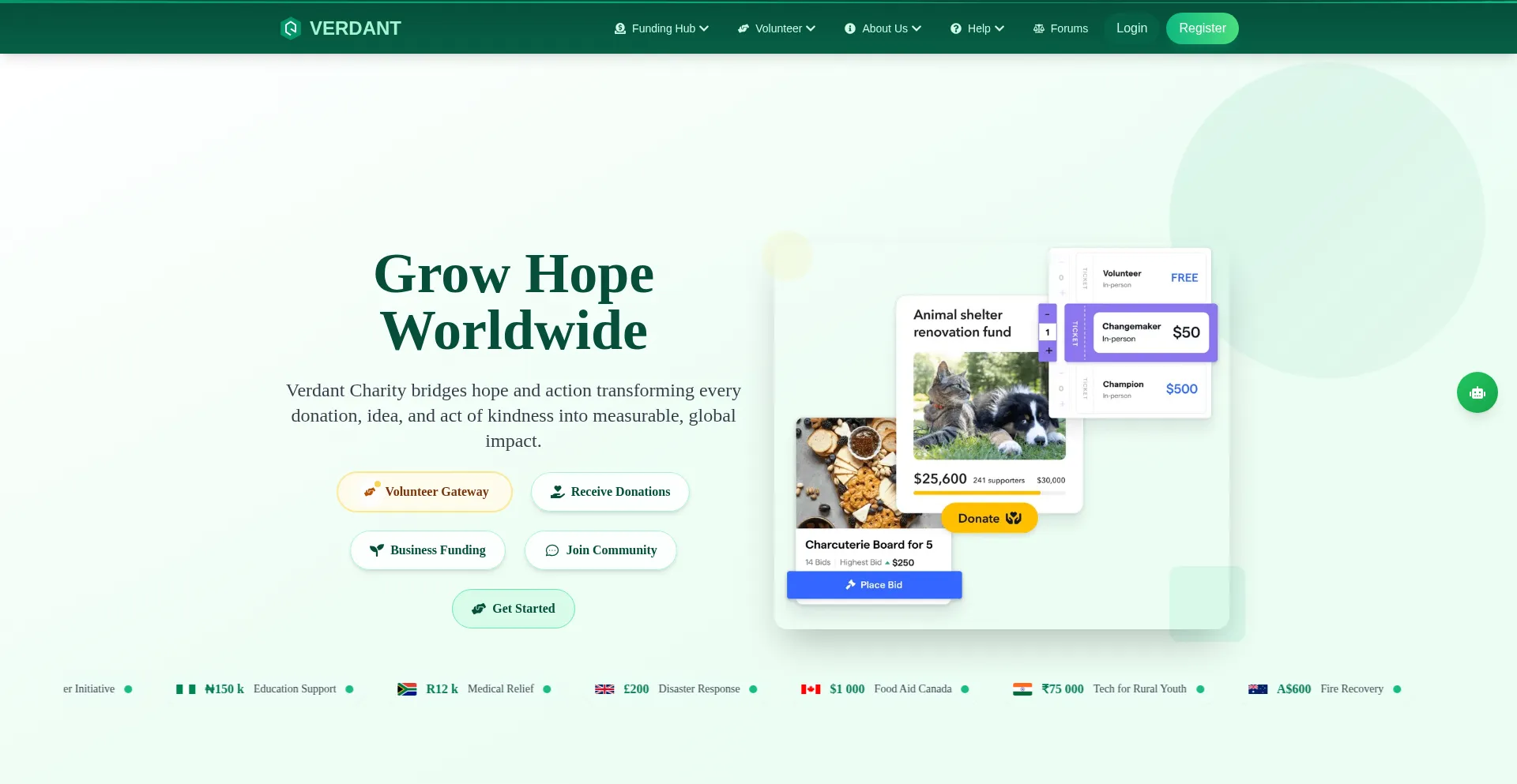 Verdantcharity.org Screenshot