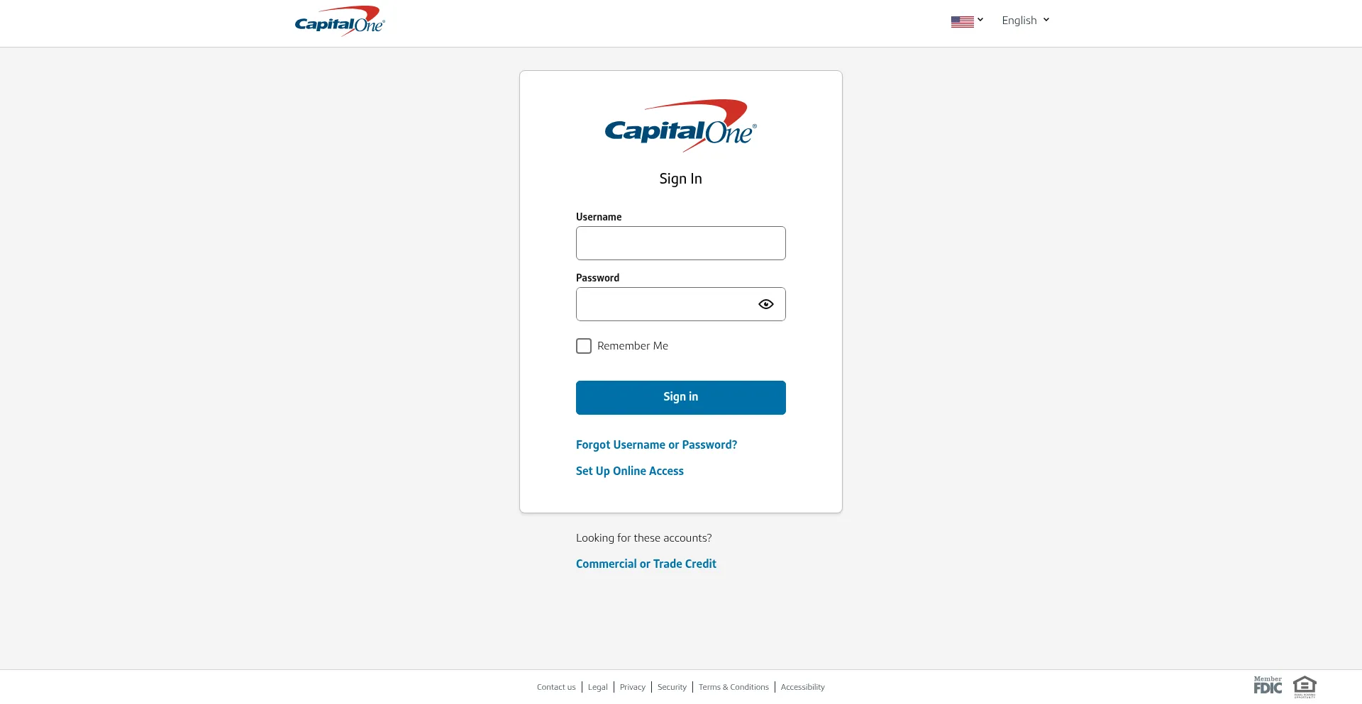 Website screenshot of Verified.capitalone.com