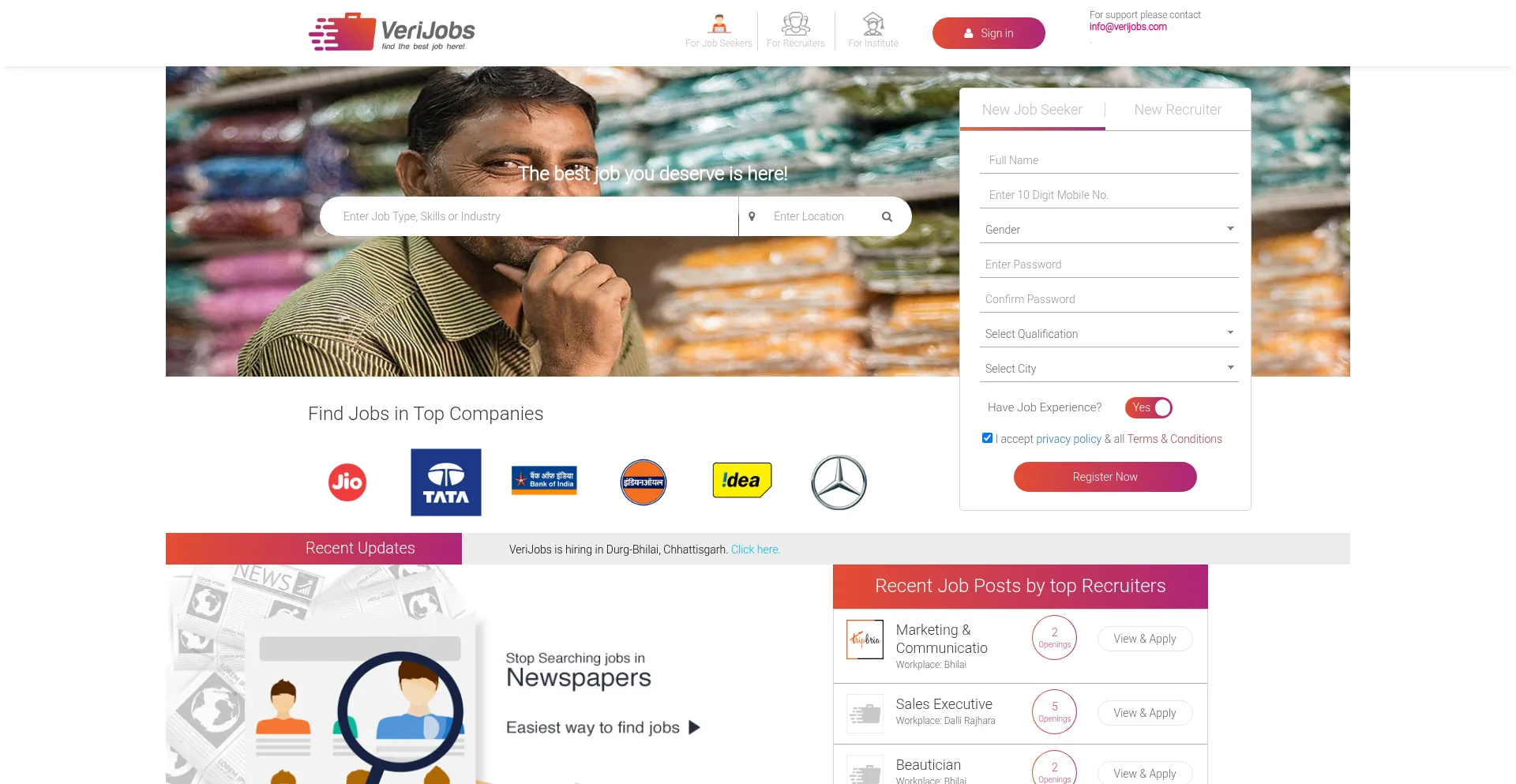 Verijobs.com Screenshot