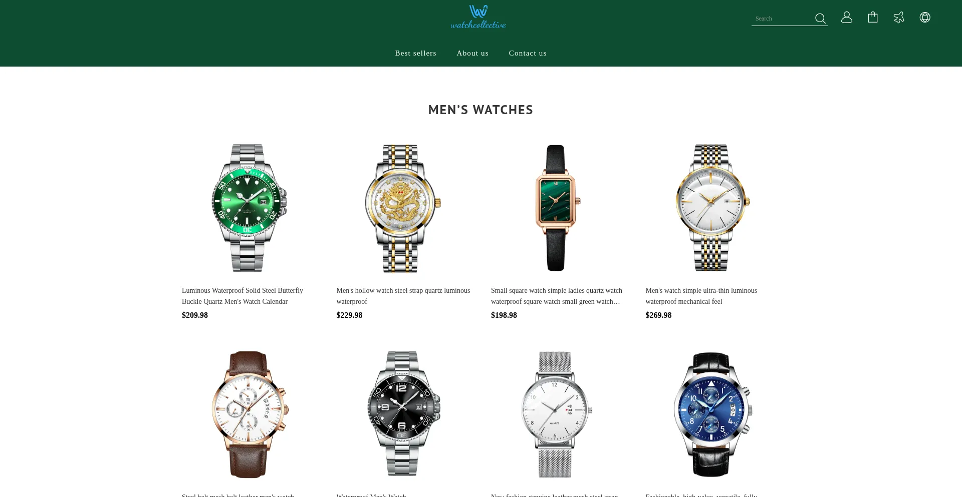 Website screenshot of Veroluxurywatches.com