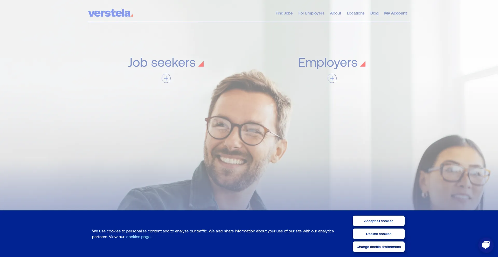 Website screenshot of Verstela.com