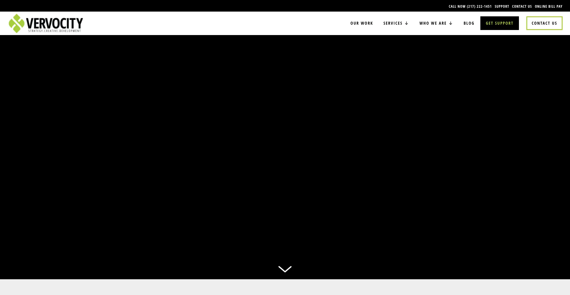 Website screenshot of Vervocity.io