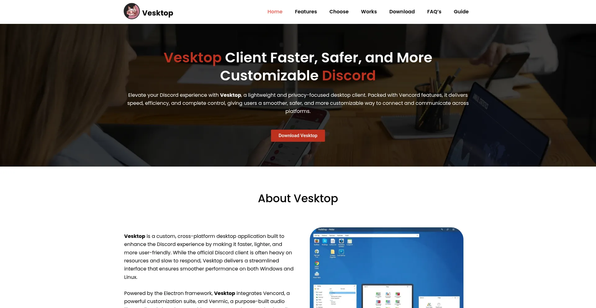 Vesktop.org Screenshot