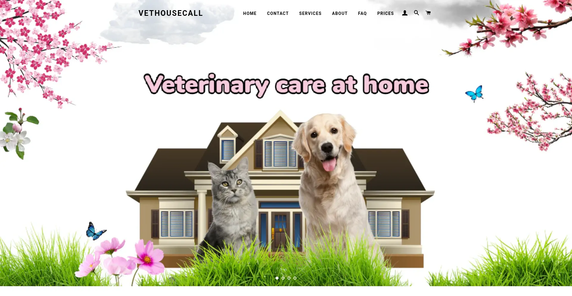 Website screenshot of Vethousecall.ca
