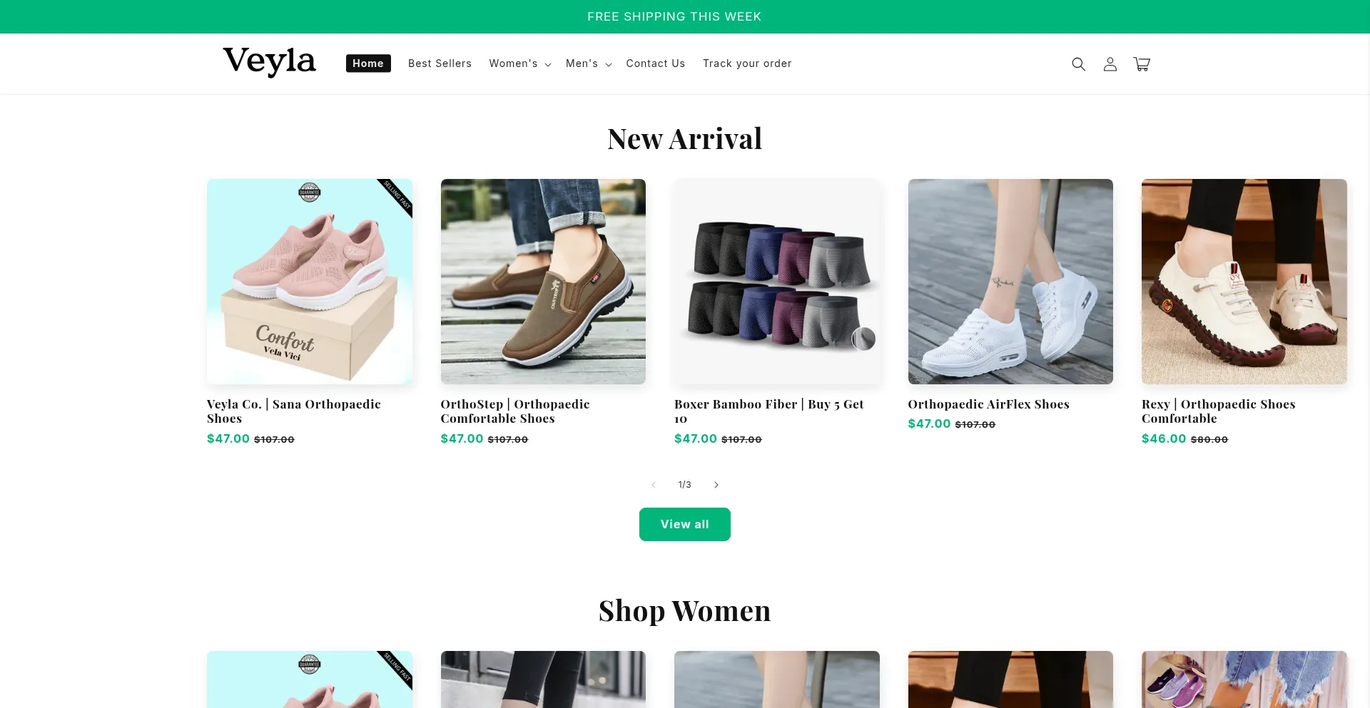Website screenshot of Veylaco.com