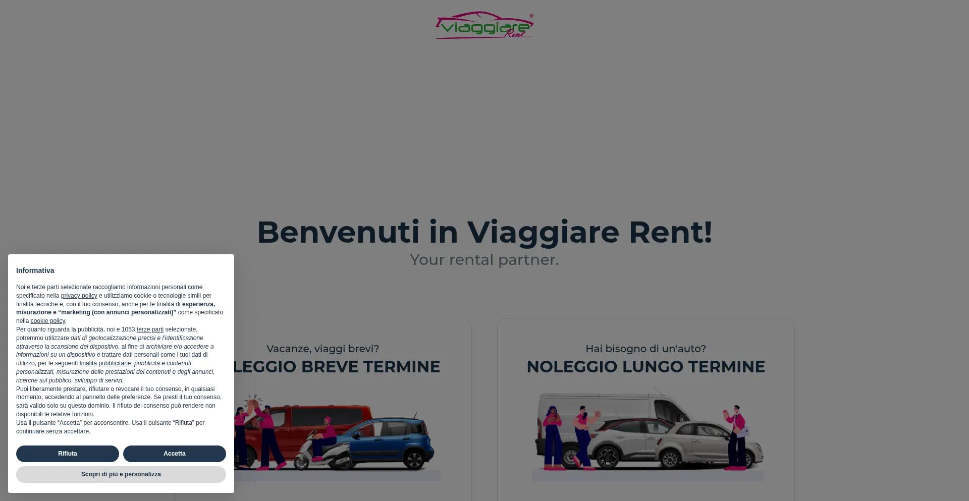 Viaggiarerent.com Screenshot