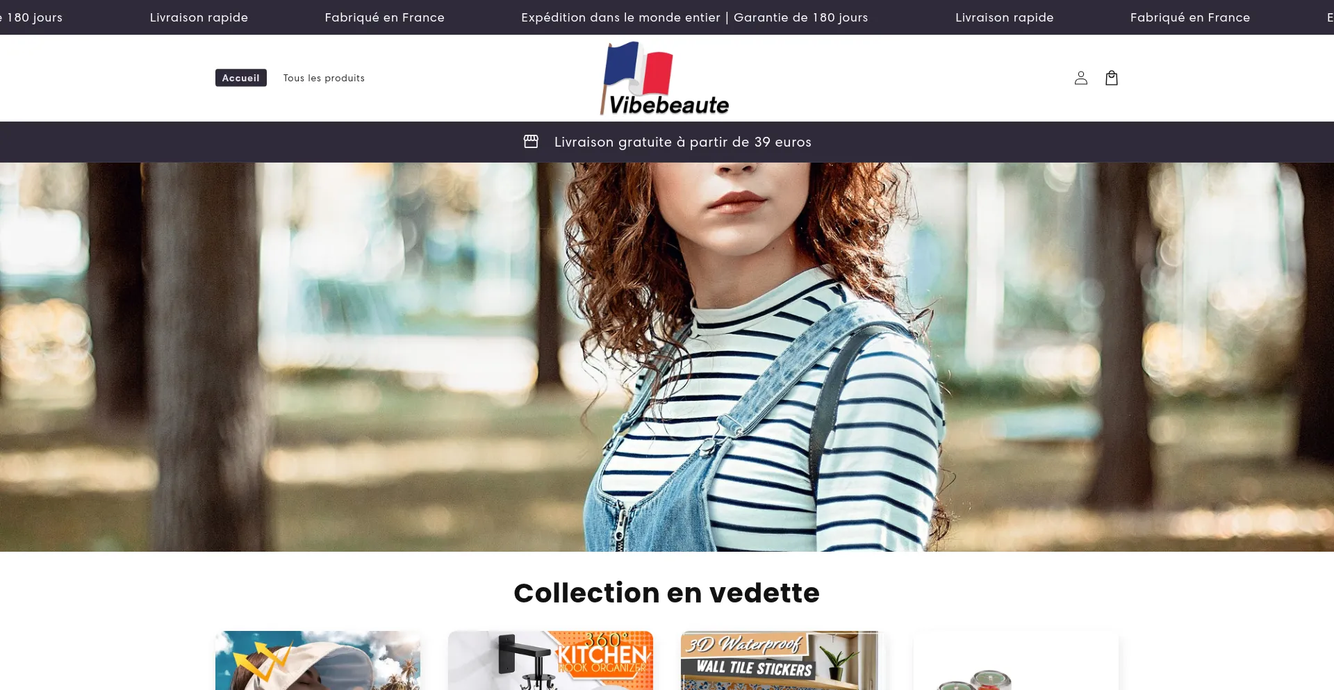 Website screenshot of Vibebeaute.com