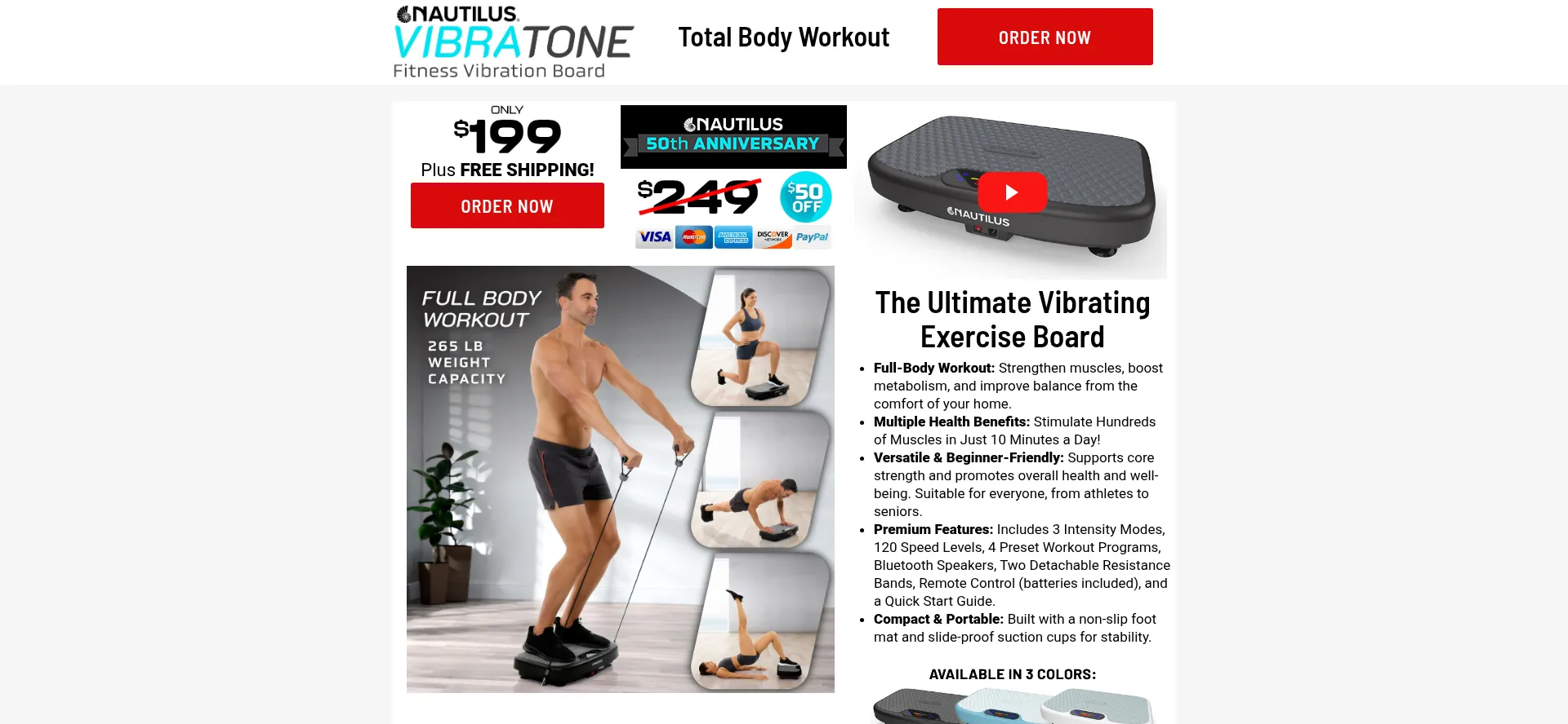 Website screenshot of Vibratone.com