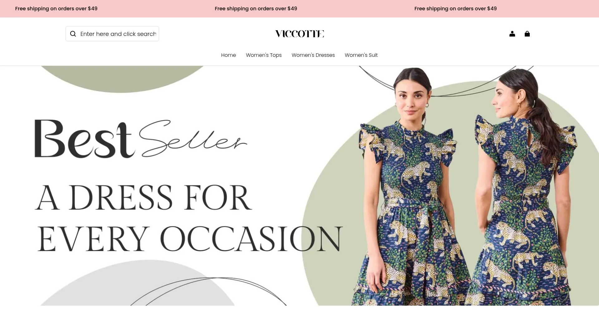 Website screenshot of Viccotte.com