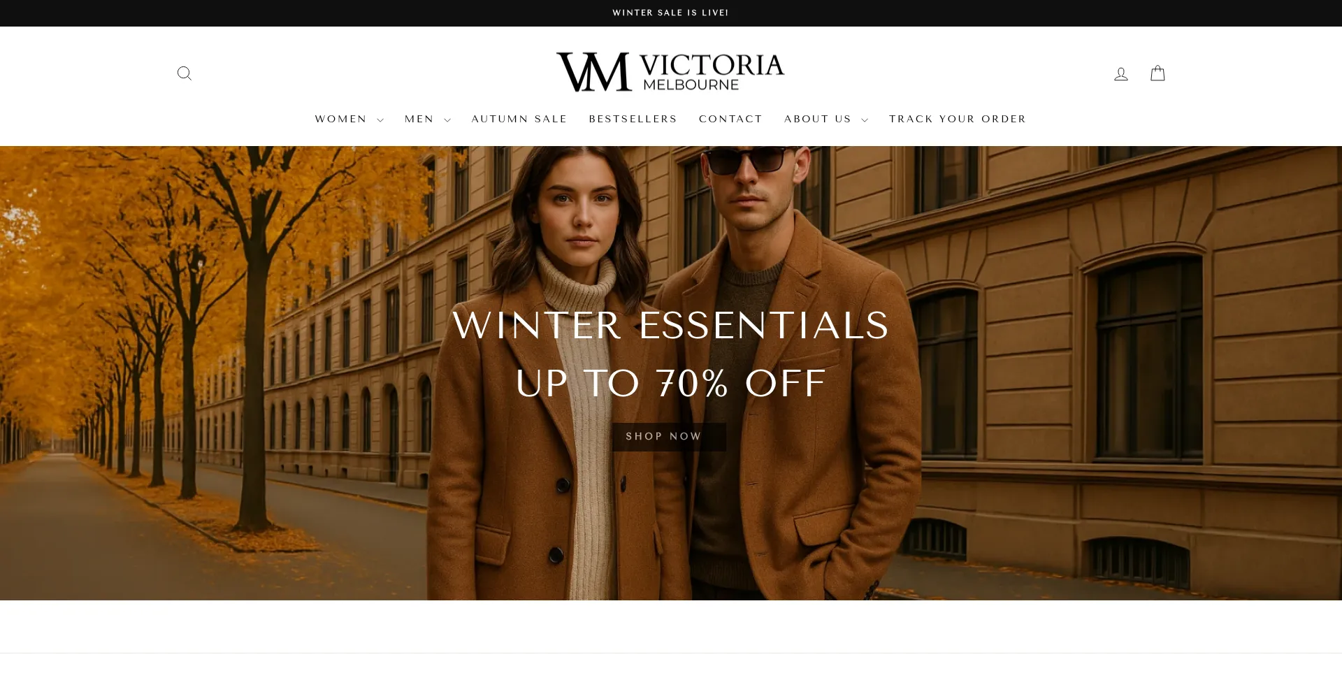 Website screenshot of Victoria-melbourne.com
