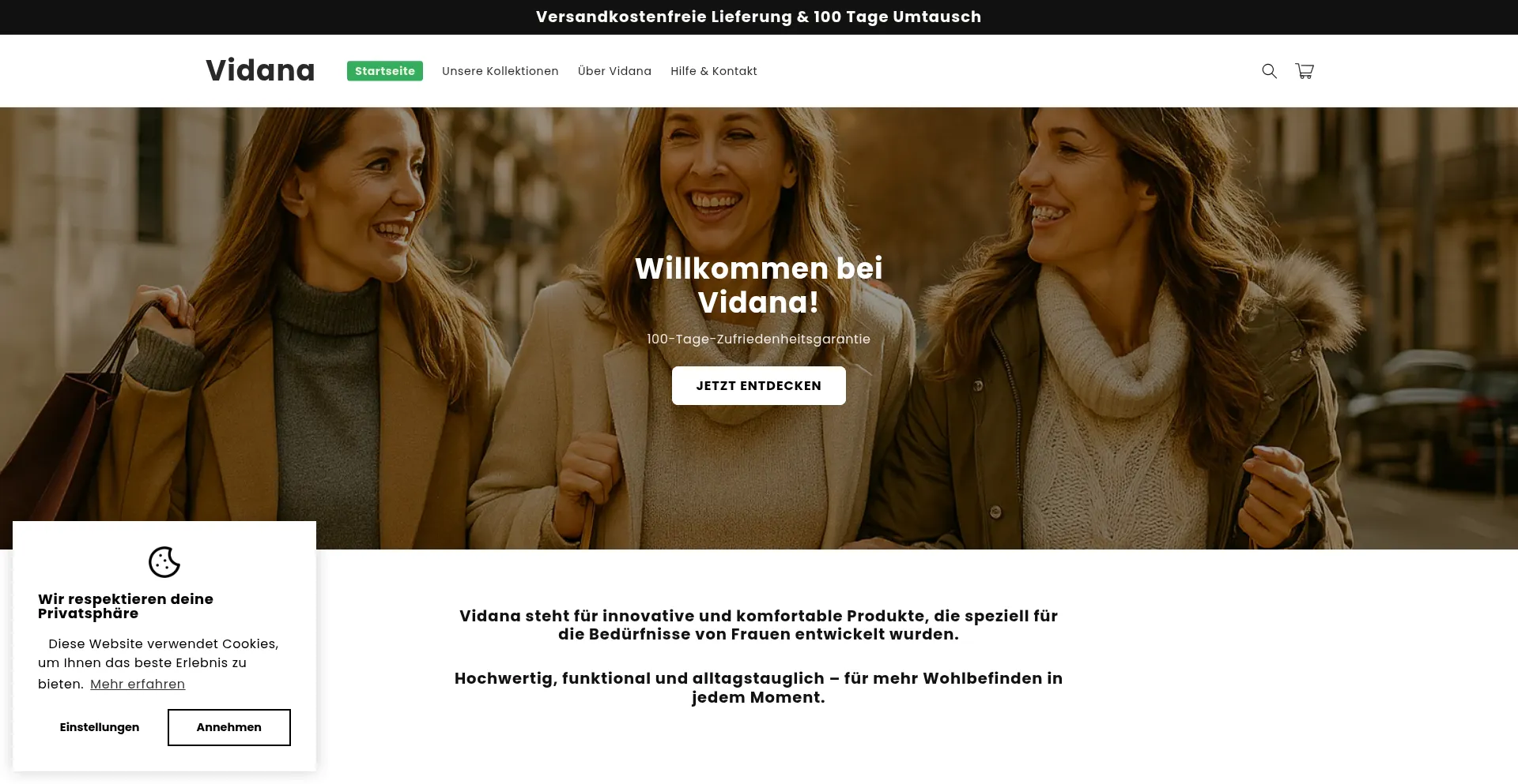Vidanastore.com Screenshot