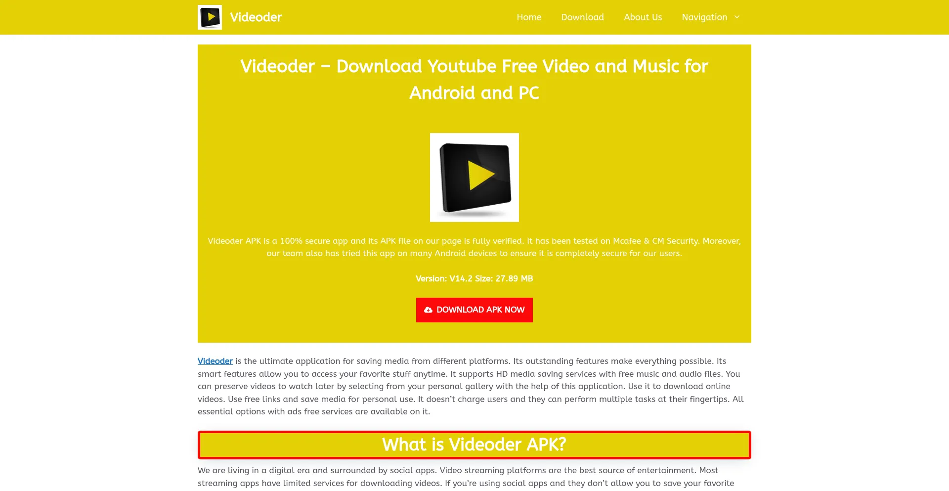 Videoder.dev Screenshot