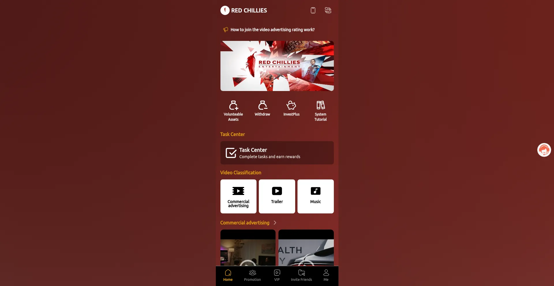 Website screenshot of Videoratingusdt.org