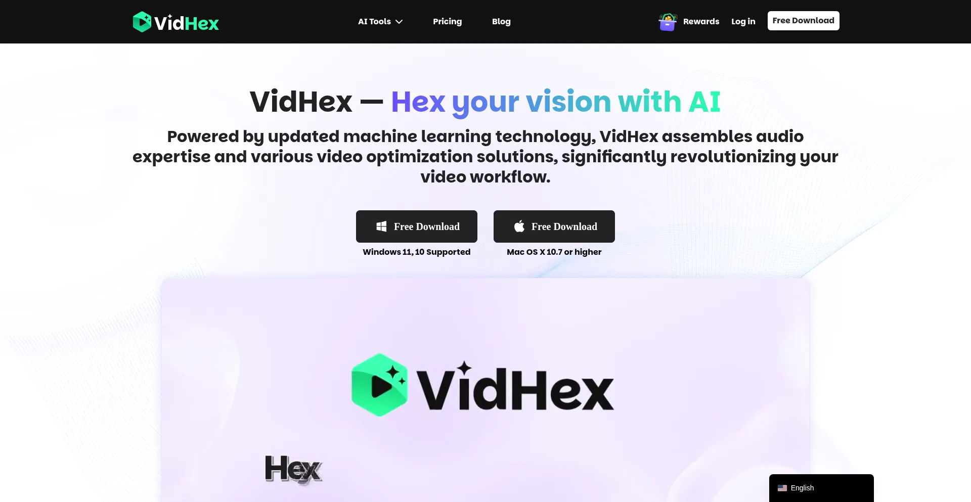 Vidhex.ai Screenshot