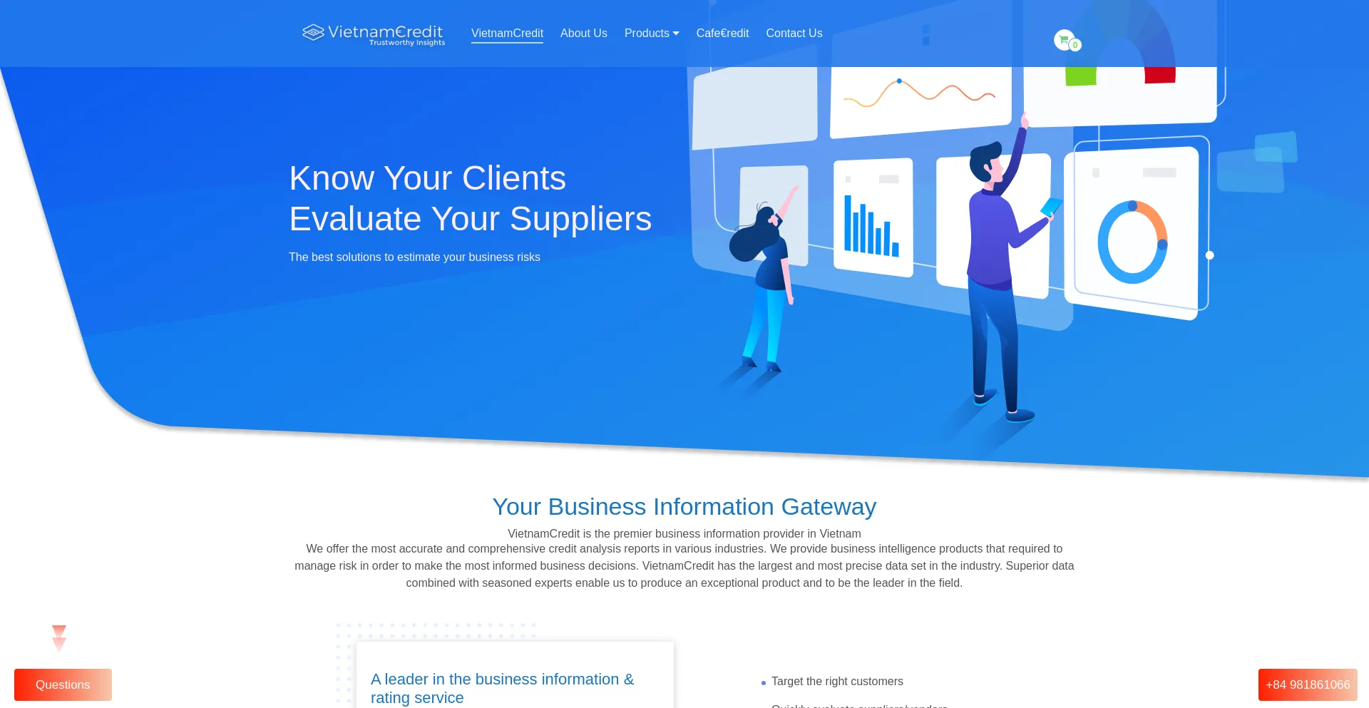 Website screenshot of Vietnamcredit.com.vn