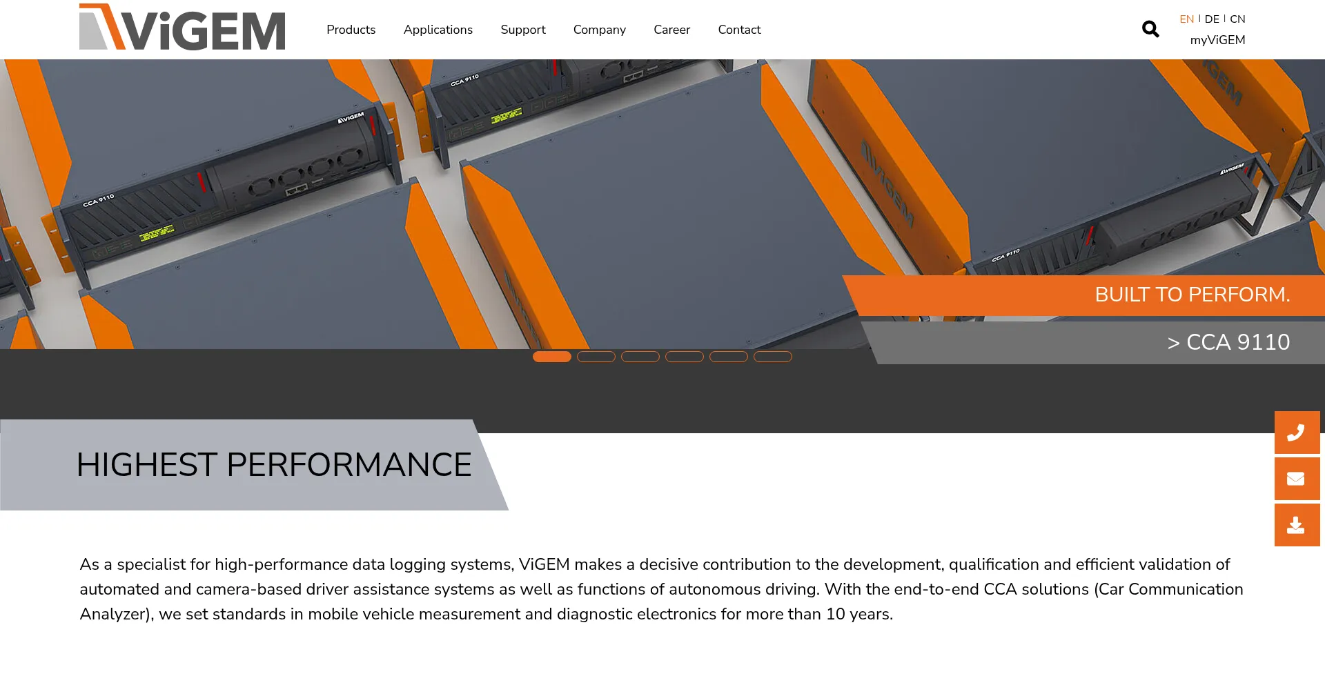 Website screenshot of Vigem.org