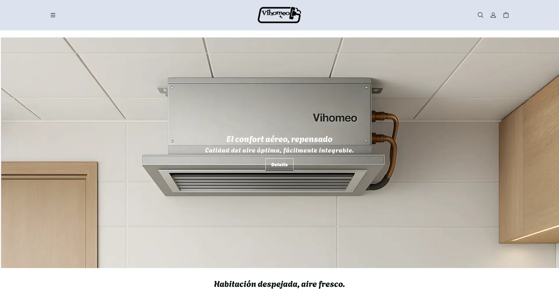 Website screenshot of Vihomeo.com