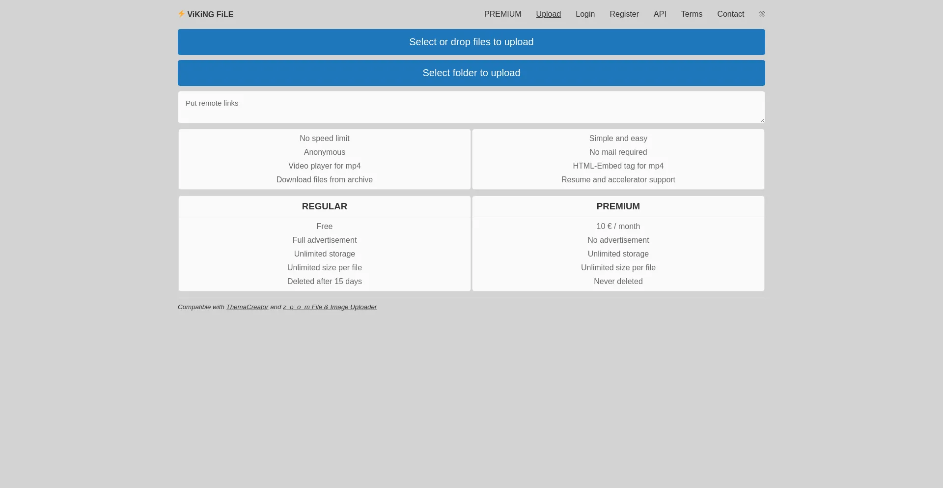 Website screenshot of Vikingf1le.us.to