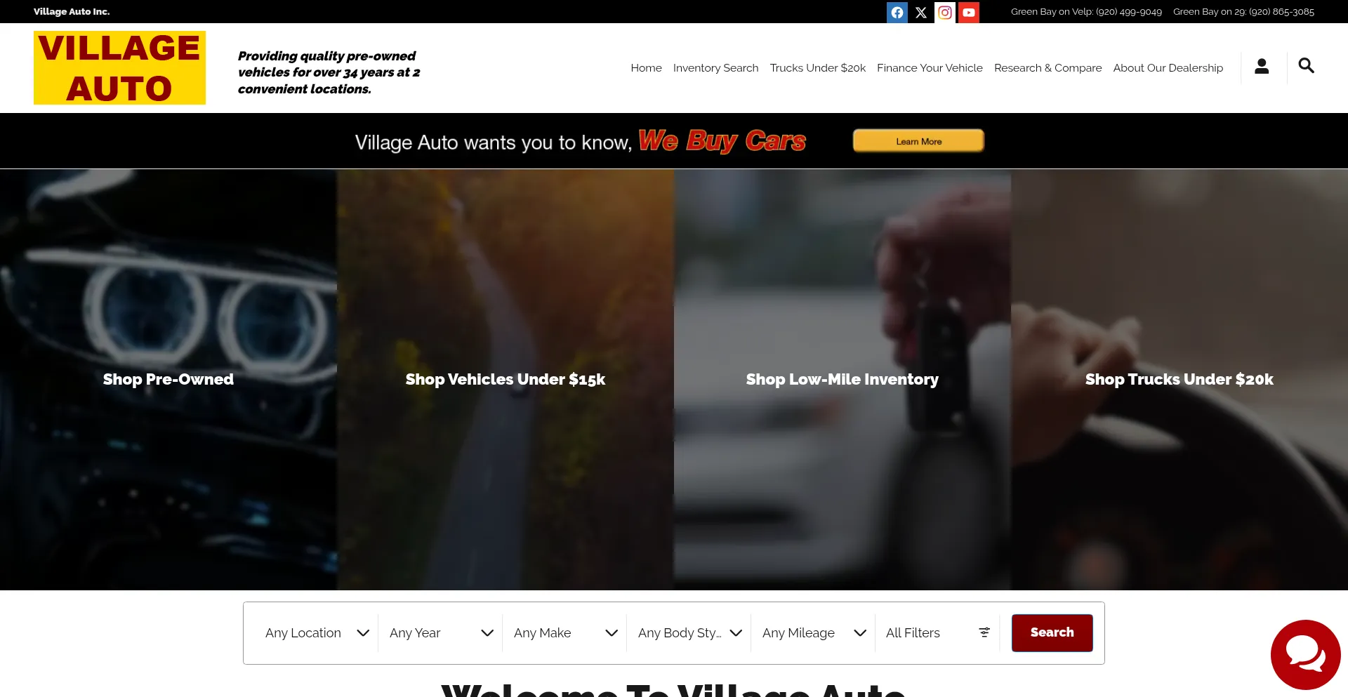 Villageautoonline.com Screenshot