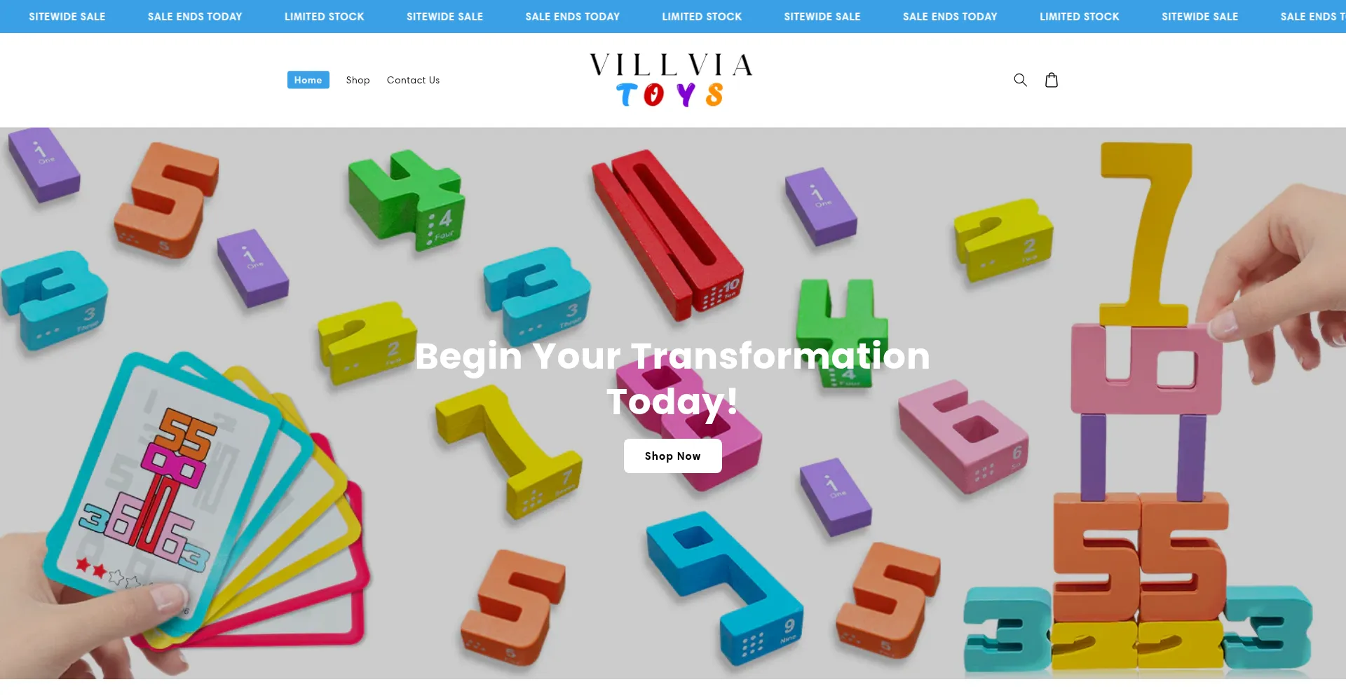 Website screenshot of Villvia.com