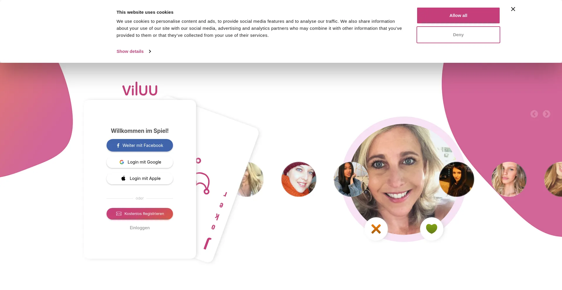Website screenshot of Viluu.de