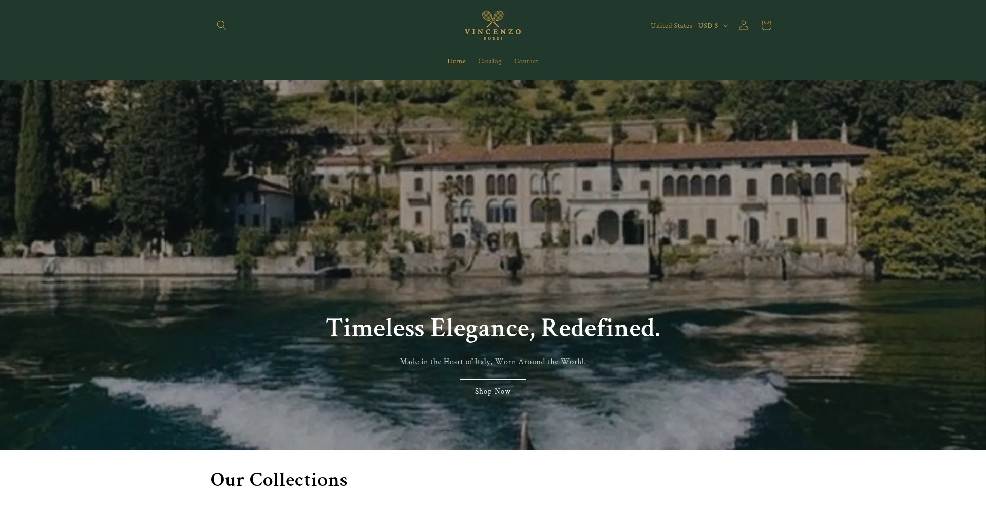Website screenshot of Vincenzo-rossi.com