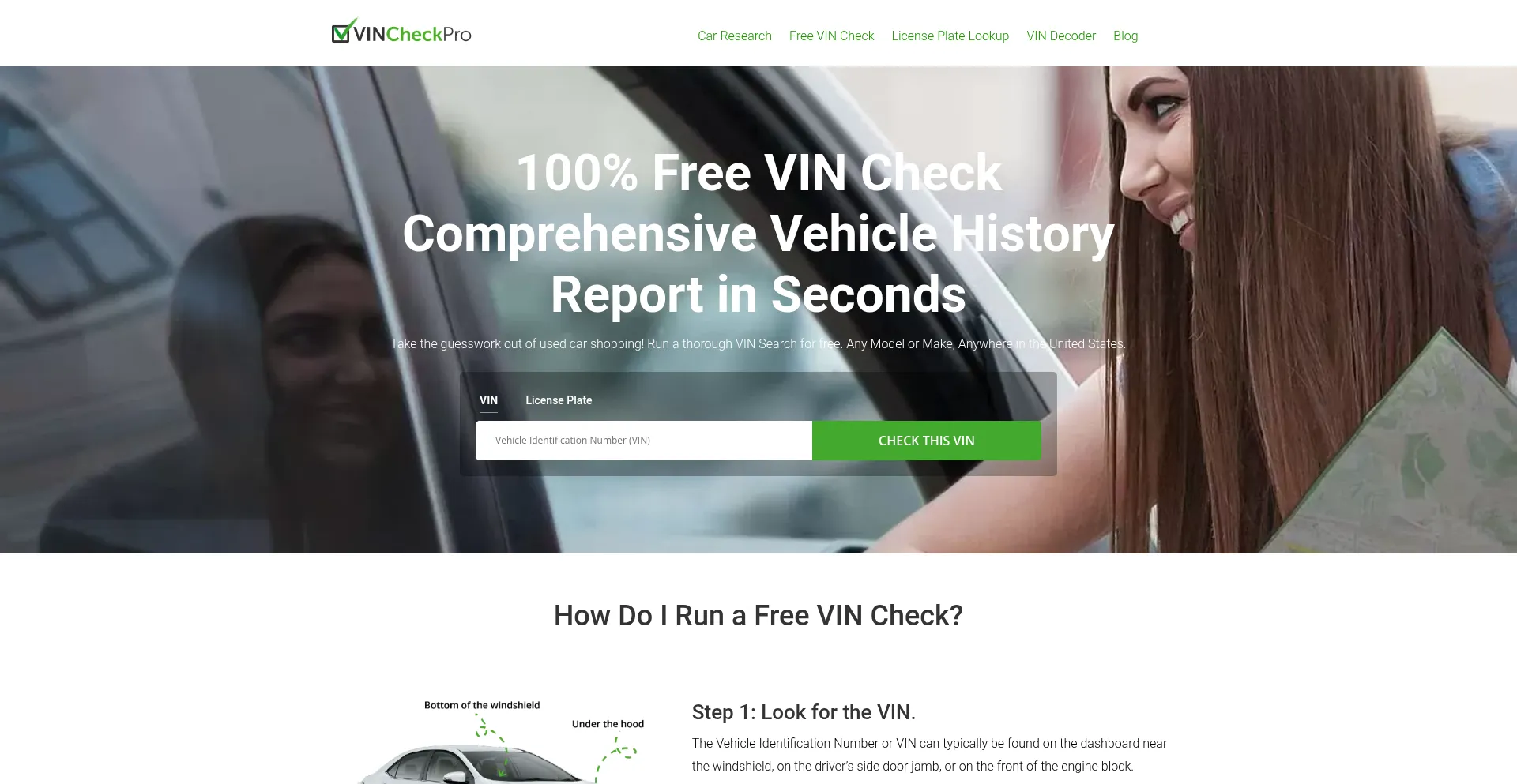 Vincheckpro.com Screenshot
