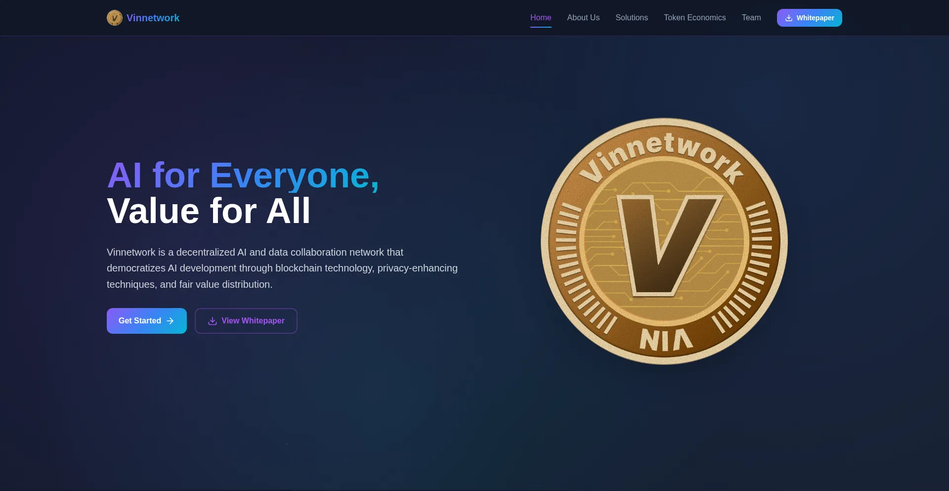 Website screenshot of Vinnetworkvin.com