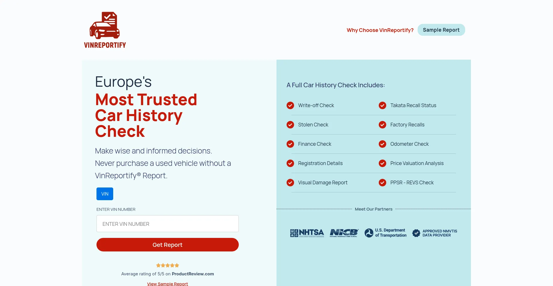 Vinreportify.com Screenshot