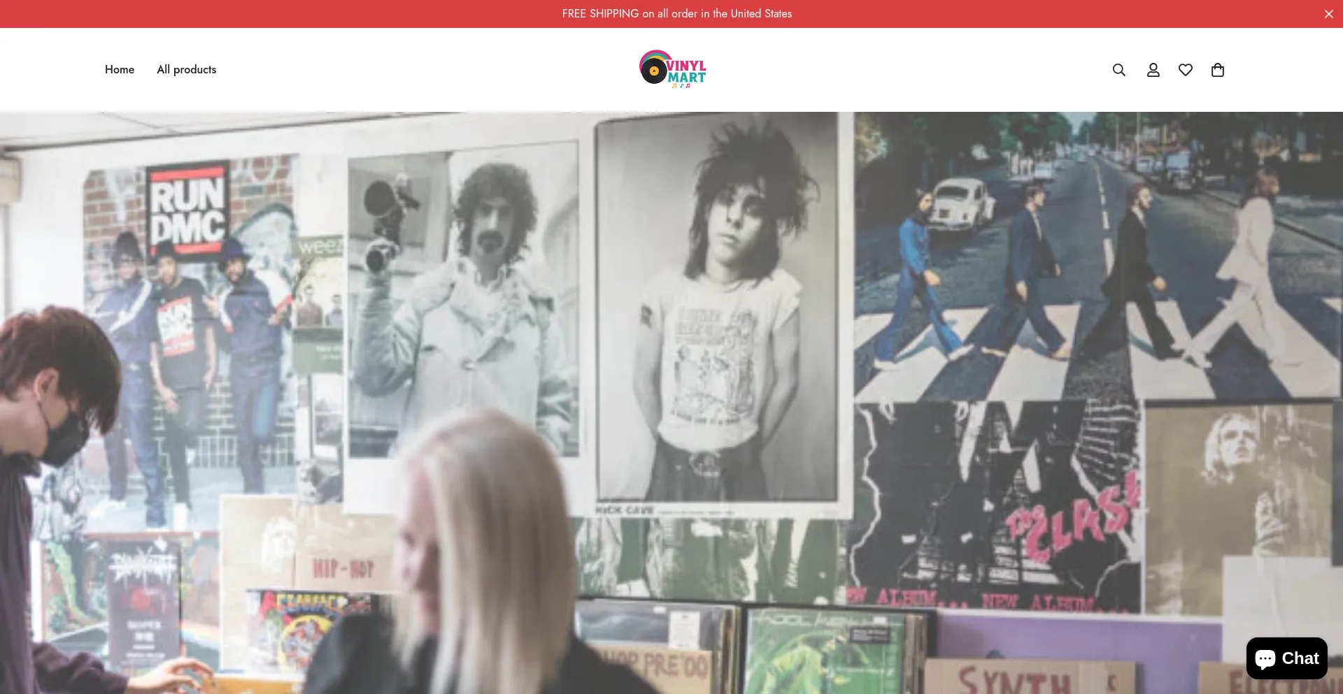 Website screenshot of Vinylmart.shop