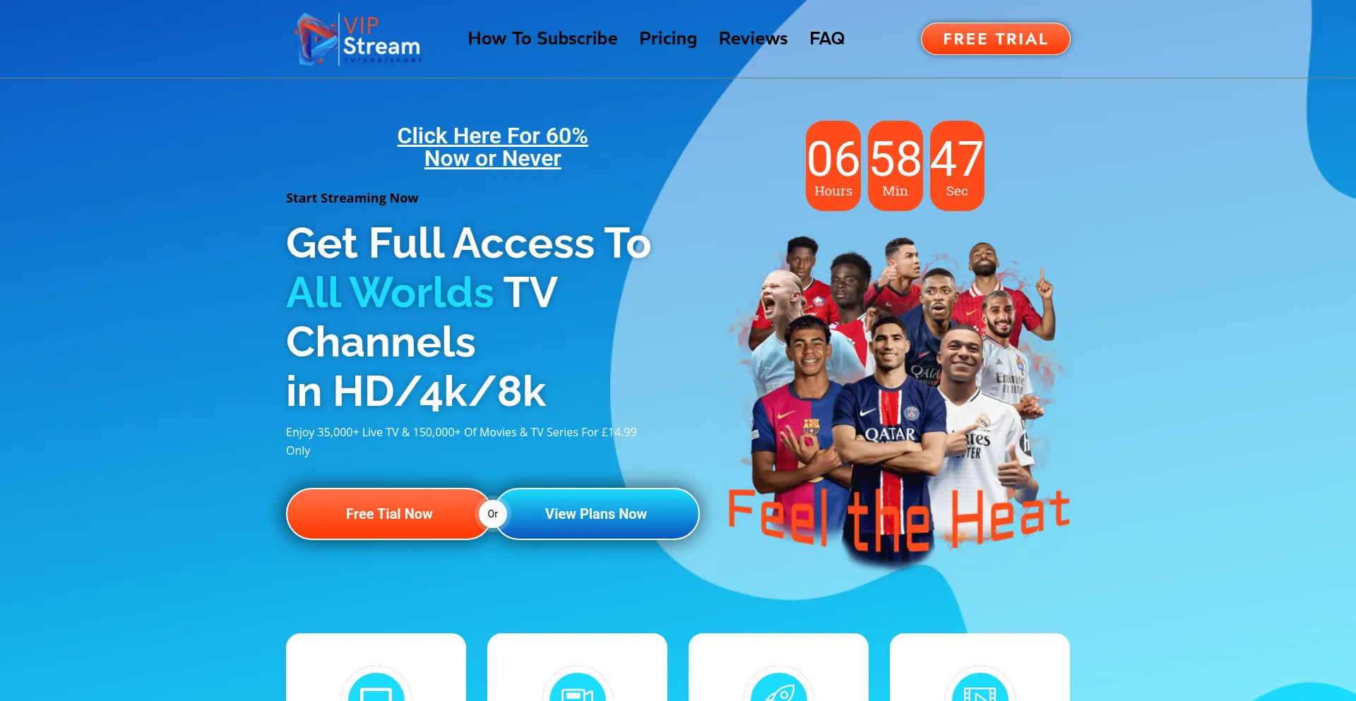 Website screenshot of Vipstreaming.store