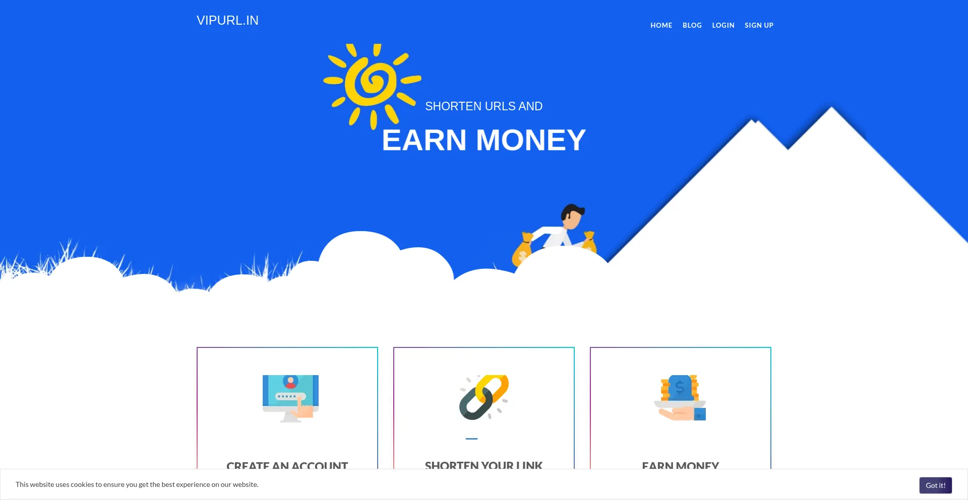 Website screenshot of Vipurl.in