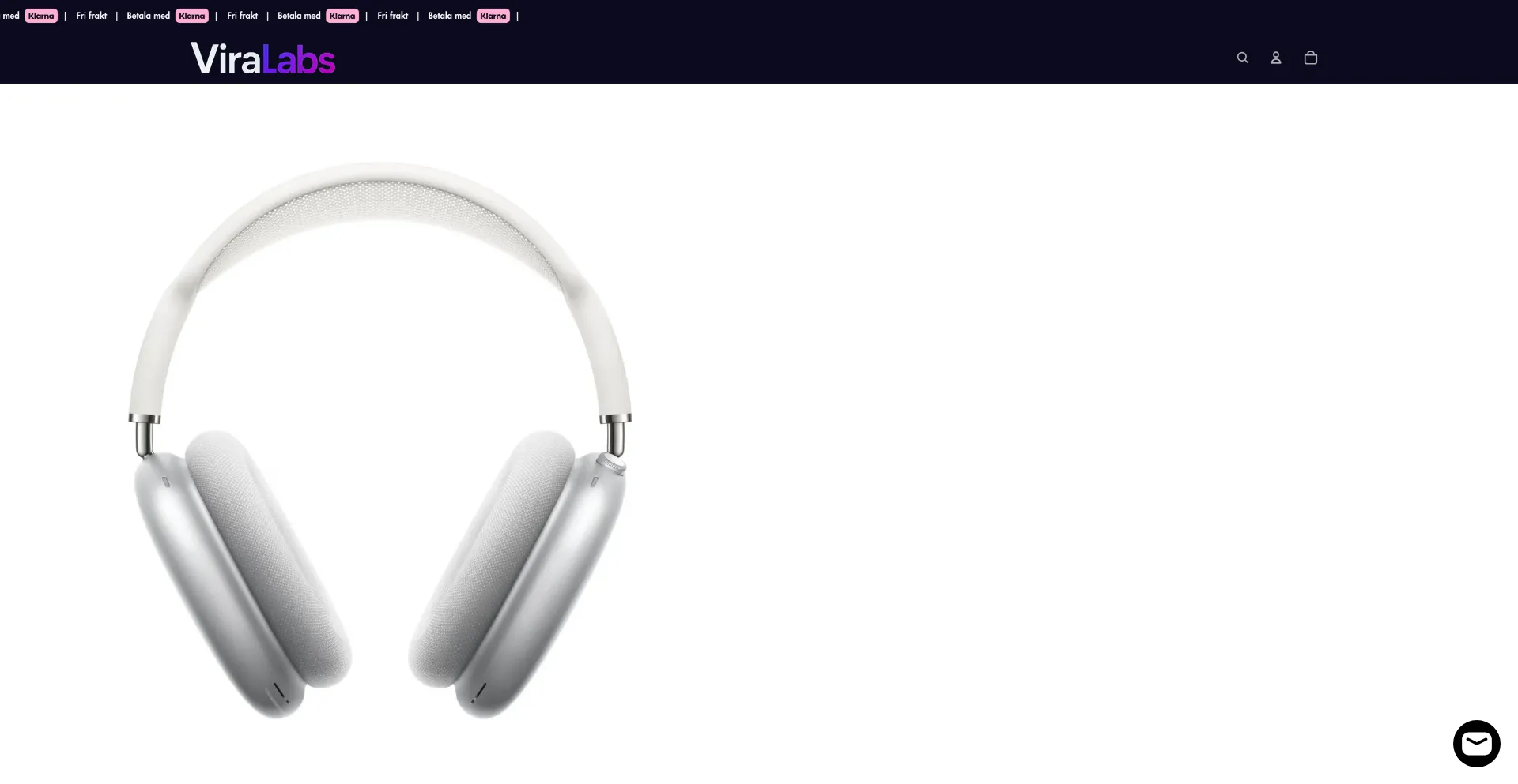 Website screenshot of Viralabs.se