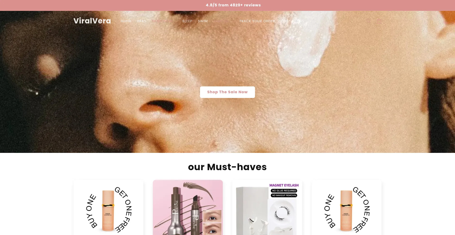 Website screenshot of Viralvera.com