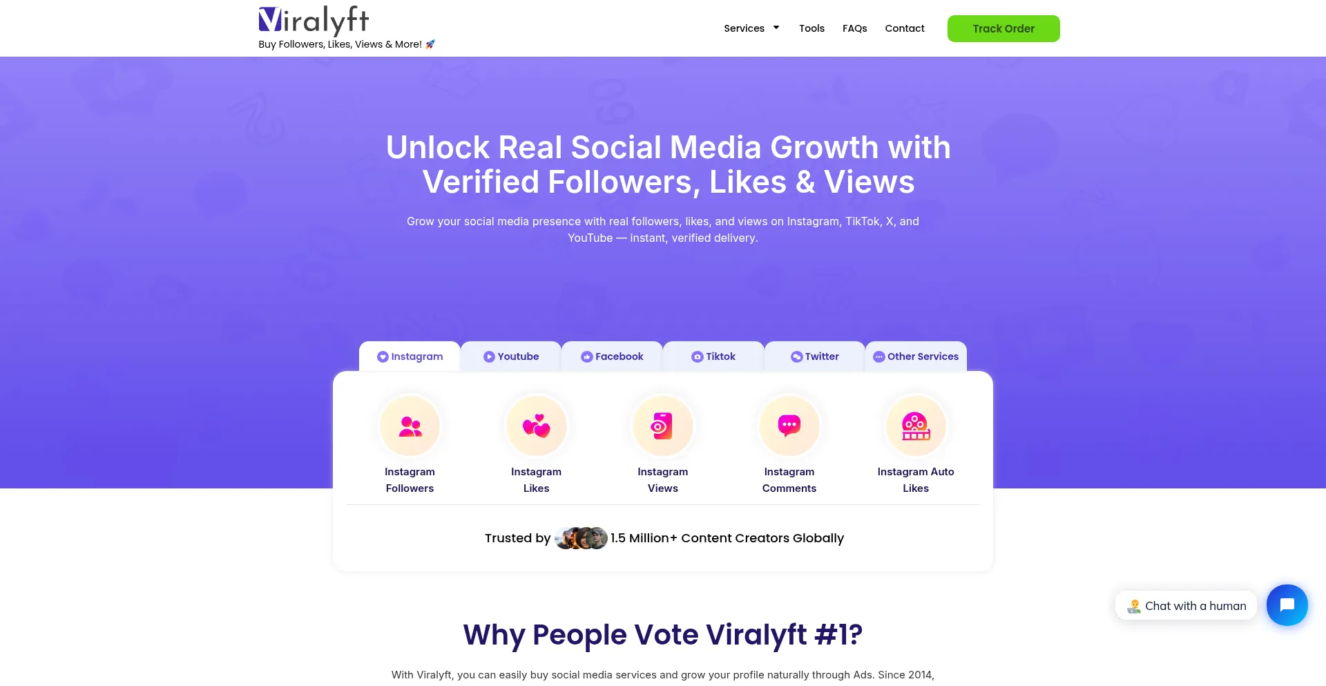 Viralyft.com Screenshot