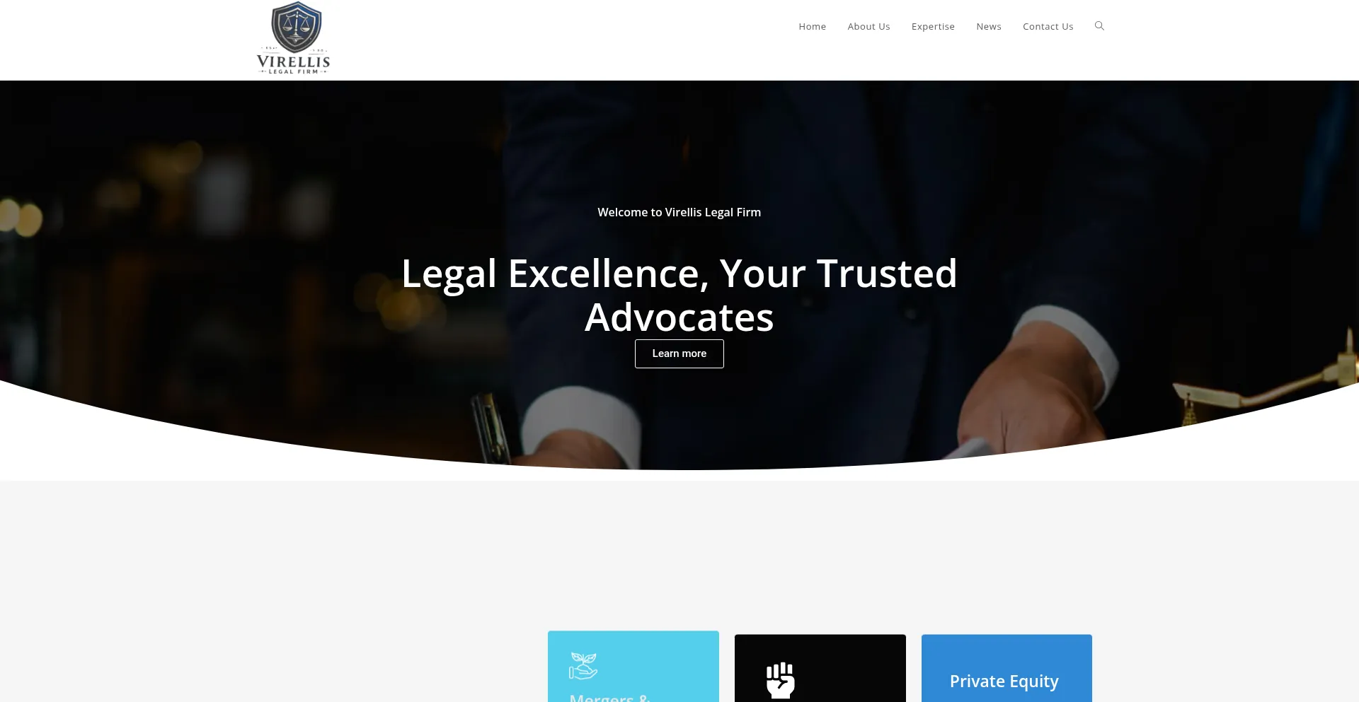 Website screenshot of Virellislegalfirm.com
