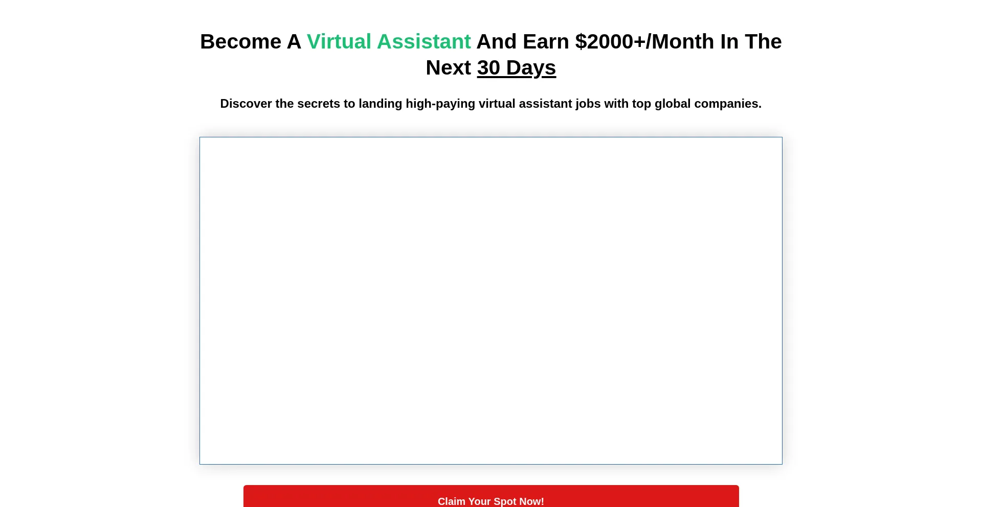 Website screenshot of Virtual-assistant-careers.com