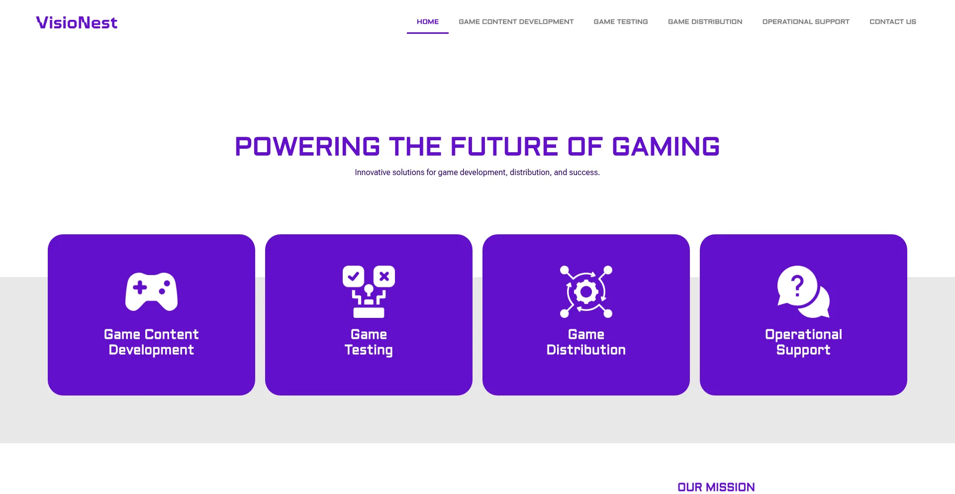Website screenshot of Visio-nest.com