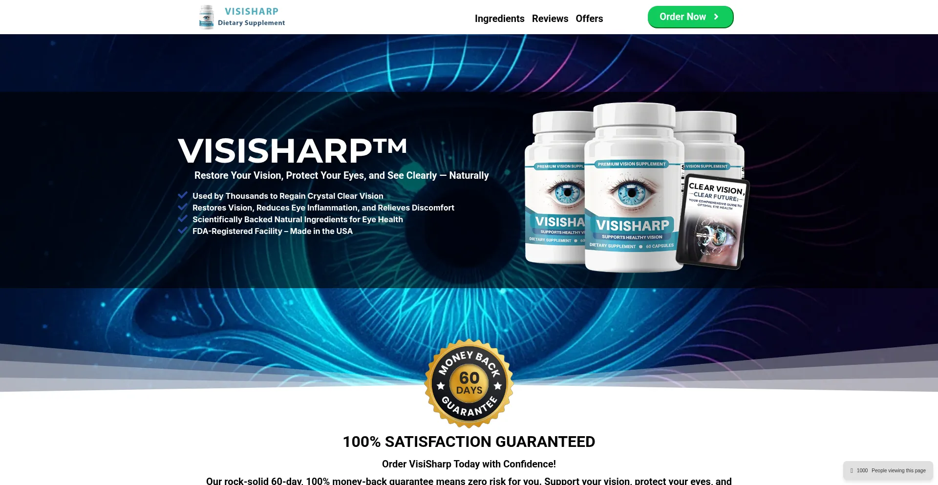 Website screenshot of Visisharp.tech