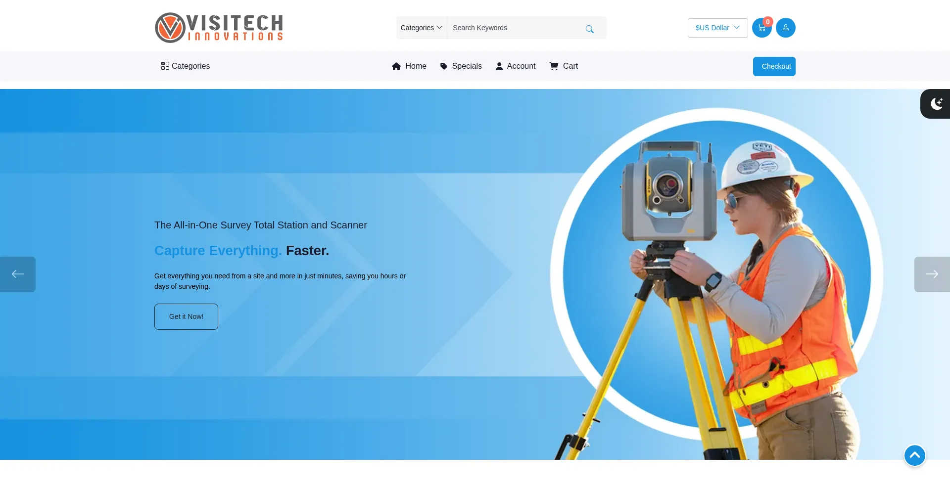 Website screenshot of Visitechinnovations.com