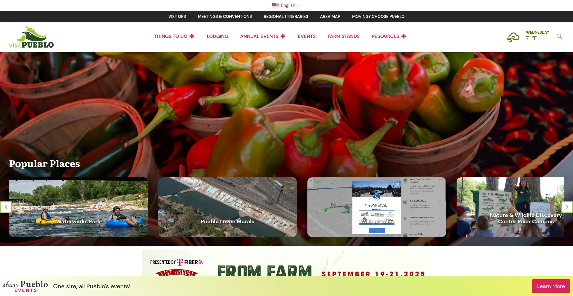 Visitpueblo.org Screenshot