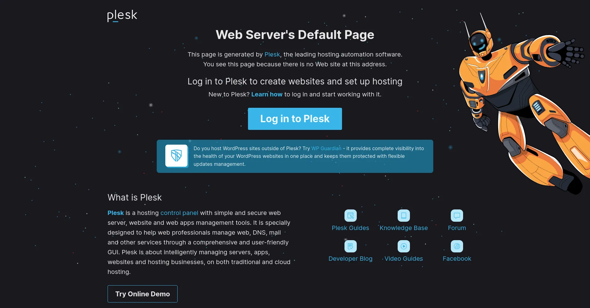 Website screenshot of Vistalog.com