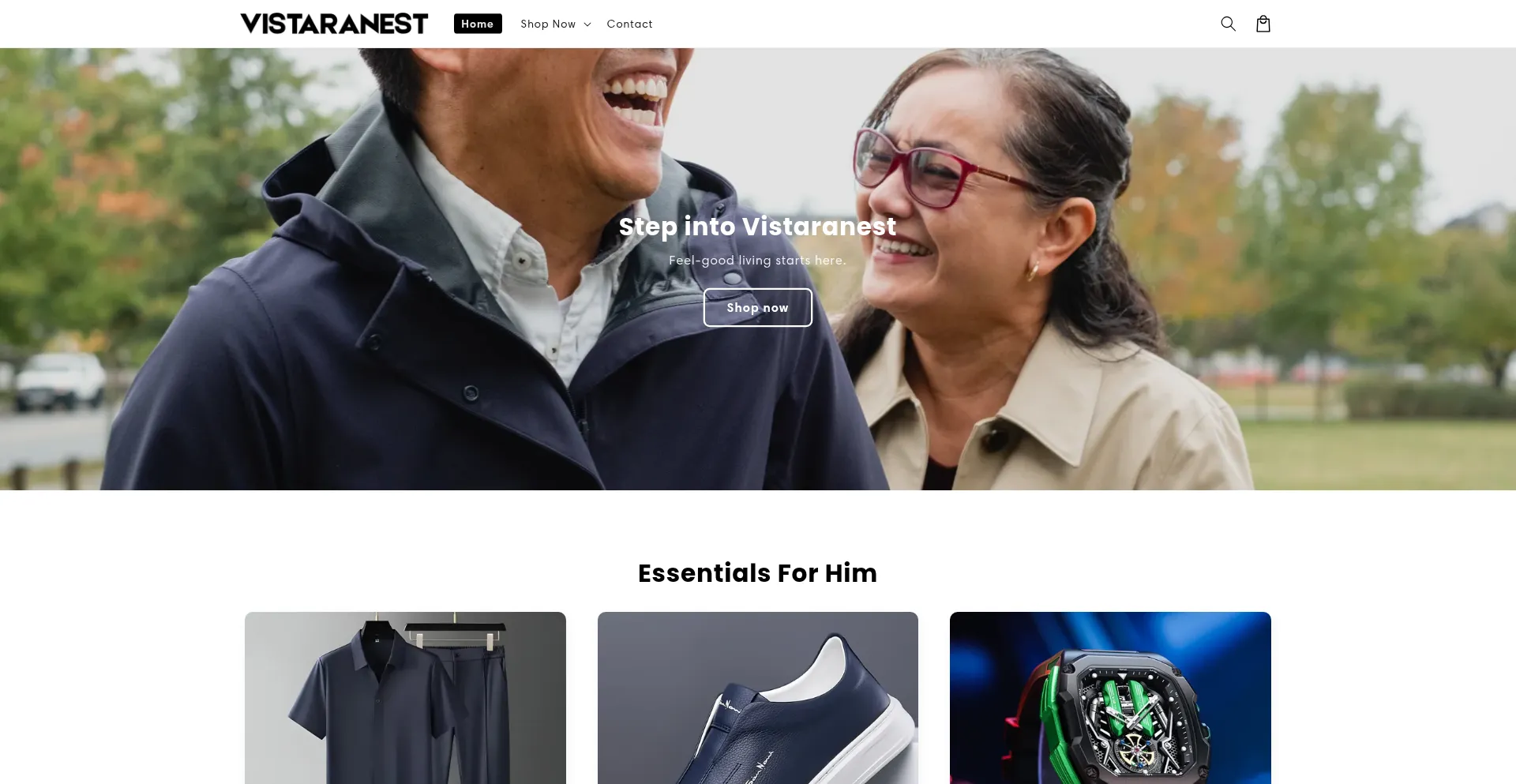 Website screenshot of Vistaranest.com