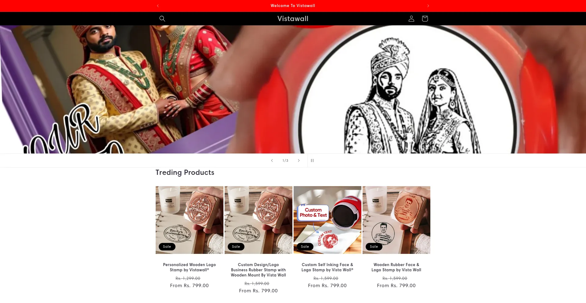 Website screenshot of Vistawall.shop