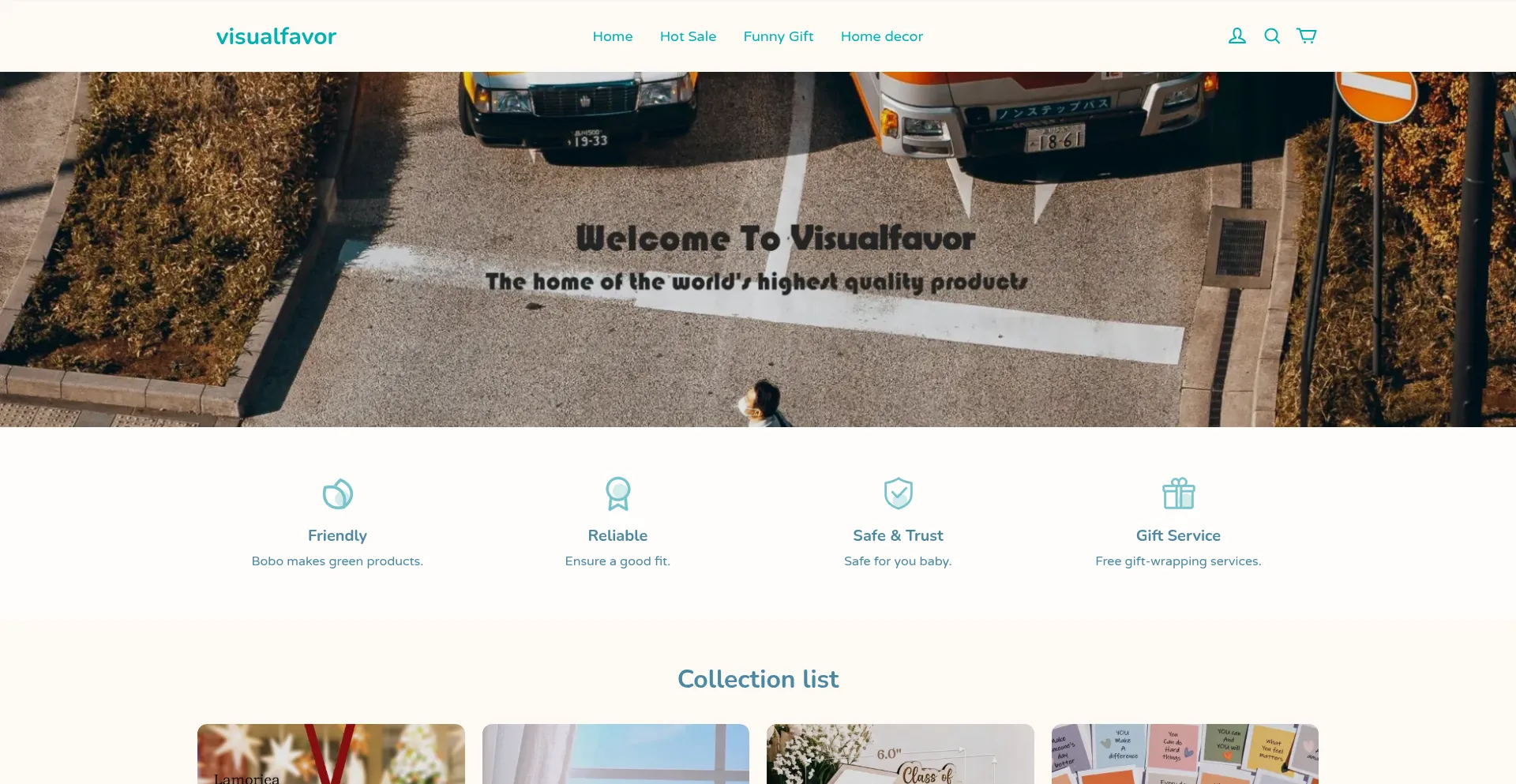 Website screenshot of Visualfavor.com